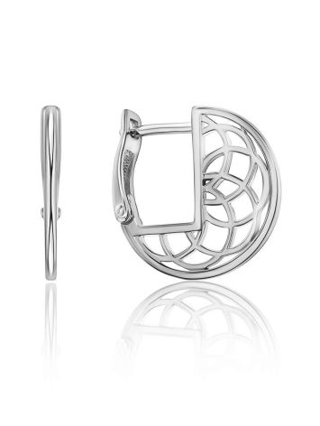 Boho Chic Style Silver Laced Earrings The Sacral, image 