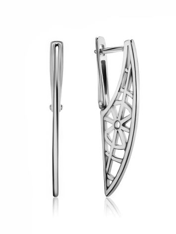 Geometric Laced Silver Earrings The Sacral, image 