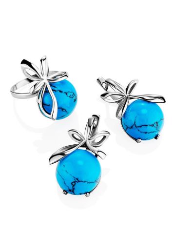 Silver Earrings With Bright Turquoise, image , picture 4
