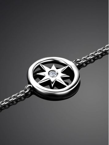 Stylish Chain Bracelet With Crystal The Enigma, Length: 19, image , picture 2