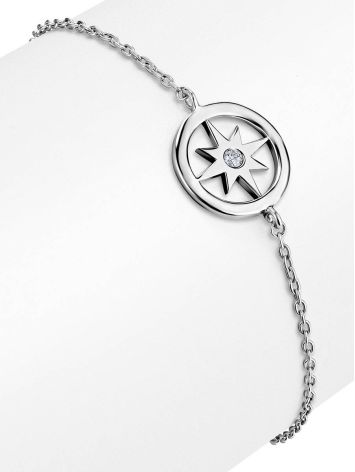 Stylish Chain Bracelet With Crystal The Enigma, Length: 19, image , picture 3