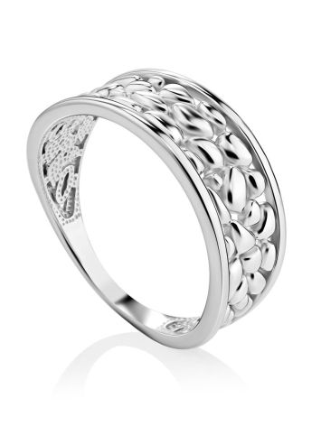 Silver Pebbled Band Ring The Sacral, Ring Size: 6.5 / 17, image 