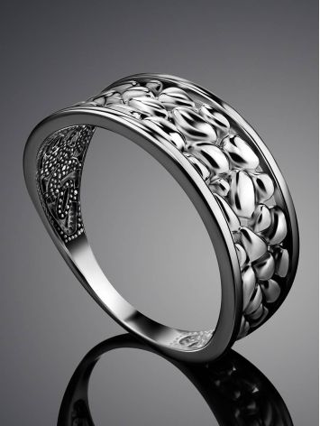 Silver Pebbled Band Ring The Sacral, Ring Size: 6.5 / 17, image , picture 2