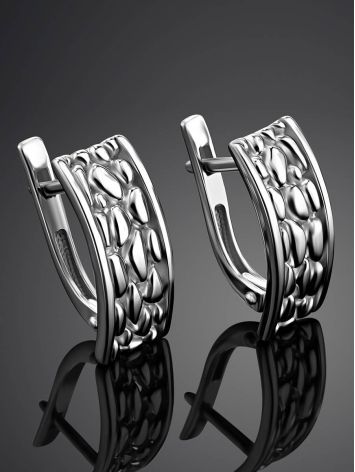 Silver Pebbled Earrings The Sacral, image , picture 2