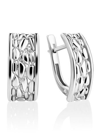 Silver Pebbled Earrings The Sacral, image 