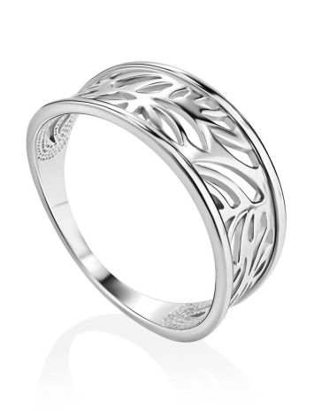 Silver Floral Band Ring The Sacral, Ring Size: 7 / 17.5, image 