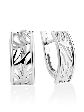 Silver Laser Cut Earrings The Sacral, image 