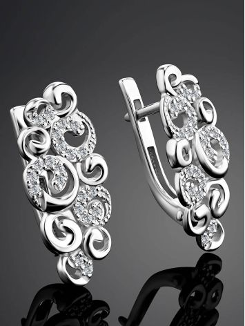 Charming Silver Crystal Earrings, image , picture 2