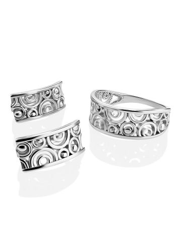 Silver Laser Cut Earrings The Sacral, image , picture 3