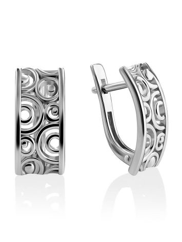 Silver Laser Cut Earrings The Sacral, image 
