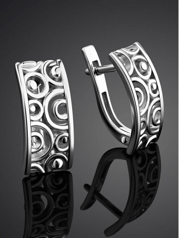 Silver Laser Cut Earrings The Sacral, image , picture 2