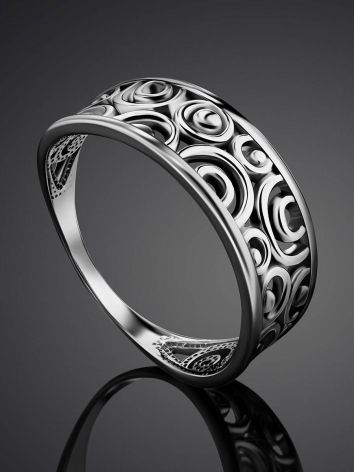 Silver Laser Cut Band Ring The Sacral, Ring Size: 7 / 17.5, image , picture 2