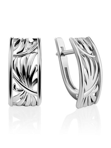 Silver Laser Cut Earrings The Sacral, image 