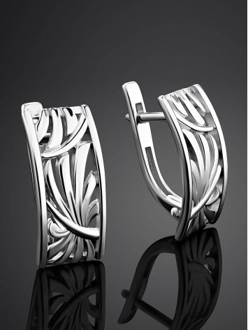 Silver Laser Cut Earrings The Sacral, image , picture 2