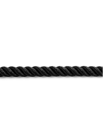 Black Textile Cord Necklace								, Length: 50, image , picture 4