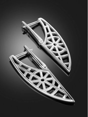 Geometric Laced Silver Earrings The Sacral, image , picture 2