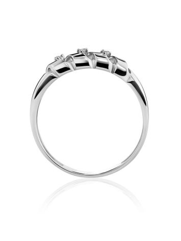 Chic White Gold Diamond Ring, Ring Size: 6 / 16.5, image , picture 3