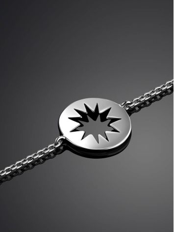 Silver Chain Bracelet With Cut Out Element The Enigma, image , picture 2