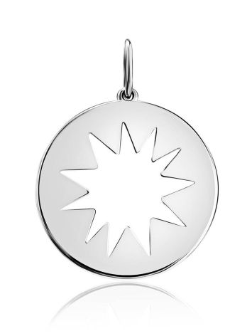 Round Silver Flat Pendant The Enigma, image 