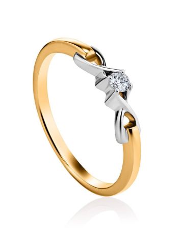 Refined Gold Diamond Ring, Ring Size: 5.5 / 16, image 