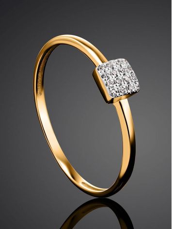 Classy Gold Diamond Ring, Ring Size: 7 / 17.5, image , picture 2