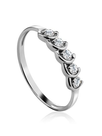 White Gold Diamond Ring, Ring Size: 6.5 / 17, image 