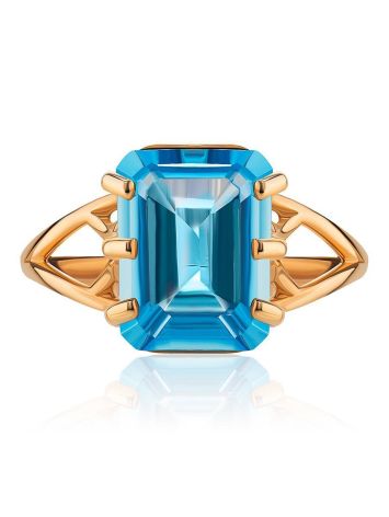 Golden Ring With Bold Topaz, Ring Size: 6.5 / 17, image , picture 3