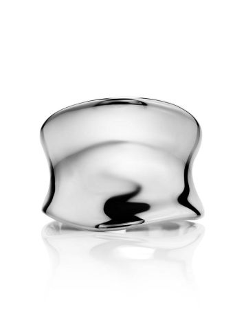 Elegant Statement Silver Ring The Liquid, Ring Size: Adjustable, image , picture 3