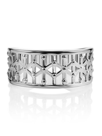 Geometric Silver Band Ring The Sacral, Ring Size: 6.5 / 17, image , picture 3