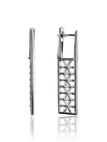 Stylish Geometric Silver Earrings The Sacral, image 