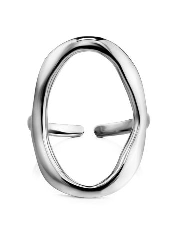 Stunning Contemporary Design Sterling Silver Ring The Liquid, Ring Size: Adjustable, image , picture 4