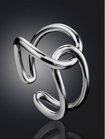 Split Silver Ring The ICONIC, Ring Size: Adjustable, image , picture 2