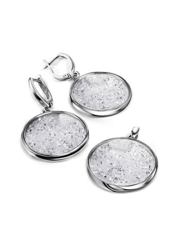 Round Silver Crystal Pendant The Ice, image , picture 5