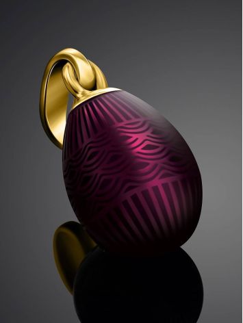 Purple Enamel Egg Shaped Pendant The Romanov, image , picture 2