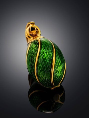Luminous Green Enamel Egg Shaped Pendant The Romanov, image , picture 2