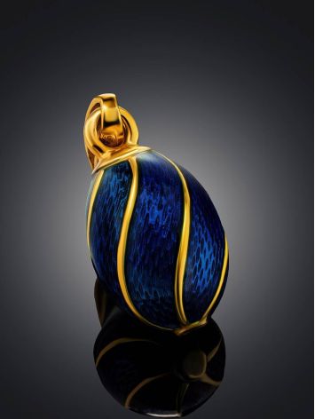 Blue Enamel Egg Shaped Pendant The Romanov, image , picture 2