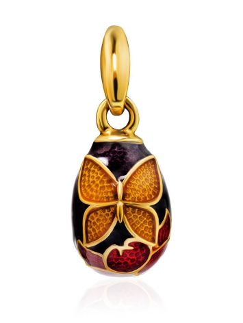 Butterfly Motif Egg Shaped Pendant With Enamel The Romanov, image 