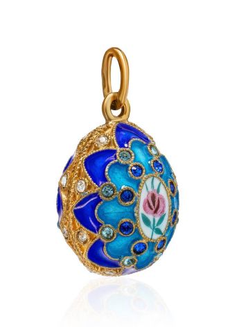 Amazing Multicolor Enamel Egg Shaped Pendant With Crystals The Romanov, image , picture 3