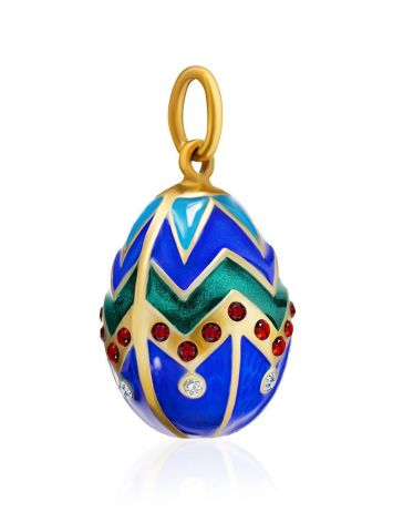 Enamel Egg Shaped Pendant With Crystals The Romanov, image , picture 4