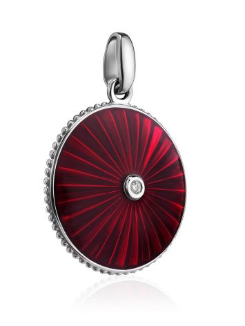 Glossy Round Pendant With Enamel And Diamond The Heritage, image , picture 3