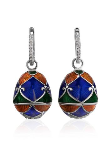 Enamel Egg Shaped Dangles With Crystals The Romanov, image , picture 3
