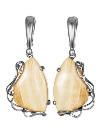 Bold Silver Dangles With Mammoth Tusk The Era, image 