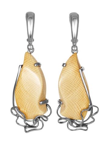 Extraordinary Silver Dangles With Mammoth Tusk The Era, image 