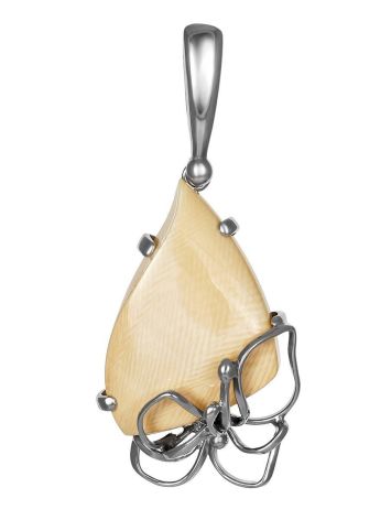 Handcrafted Silver Pendant With Mammoth Tusk The Era, image 