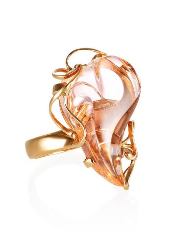 Gorgeous Adjustable Ring With Natural Morganite The Serenade, Ring Size: Adjustable, image 