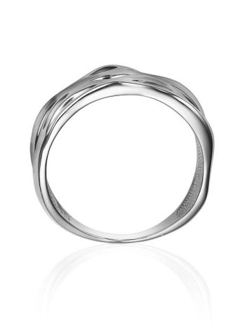 Wavy Textured Silver Band Ring, Ring Size: 6.5 / 17, image , picture 4