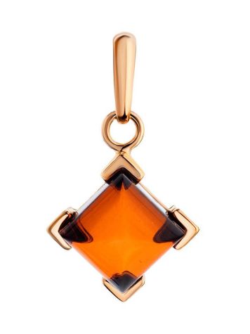 Gold-Plated Pendant With Cognac Amber The Artemis, image 