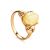 Butterscotch Amber Ring In Gold-Plated Silver The Prussia, Ring Size: 5 / 15.5, image 
