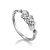 Silver Floral Ring With Crystals, Ring Size: 5.5 / 16, image 