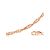 Gold Plated Silver Singapore Rope Chain 40 cm, Length: 45, image 